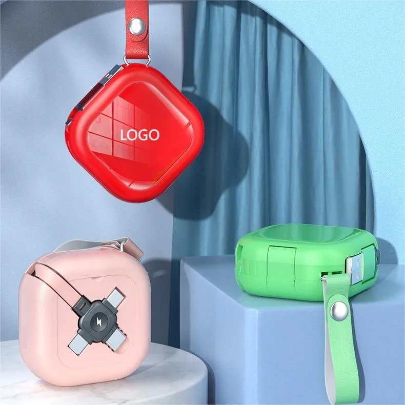 Mini Square Multi Charging Cable With Mobile Phone Holder 2
