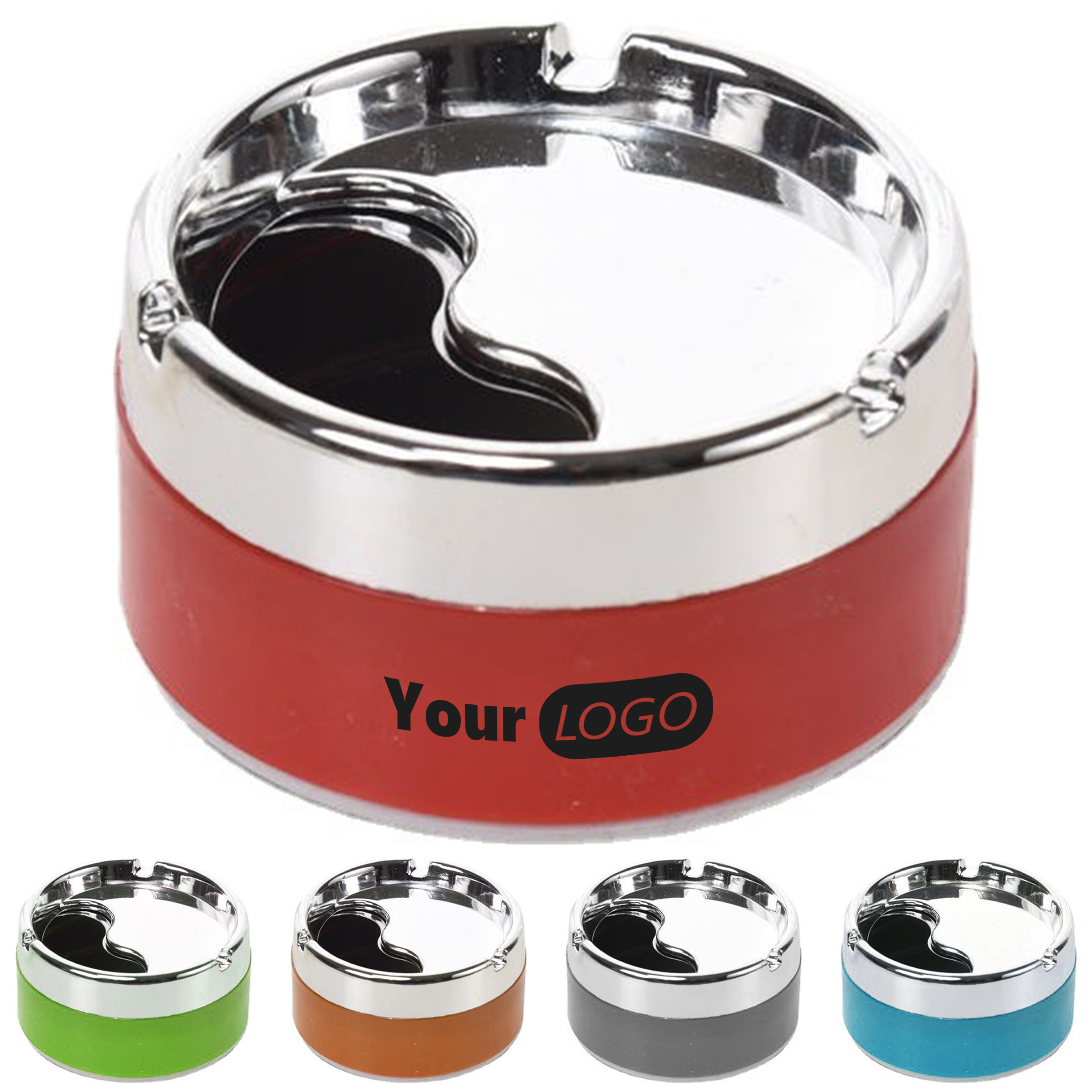 Plastic Household Anti Fall Rotating Lid Ashtray 6
