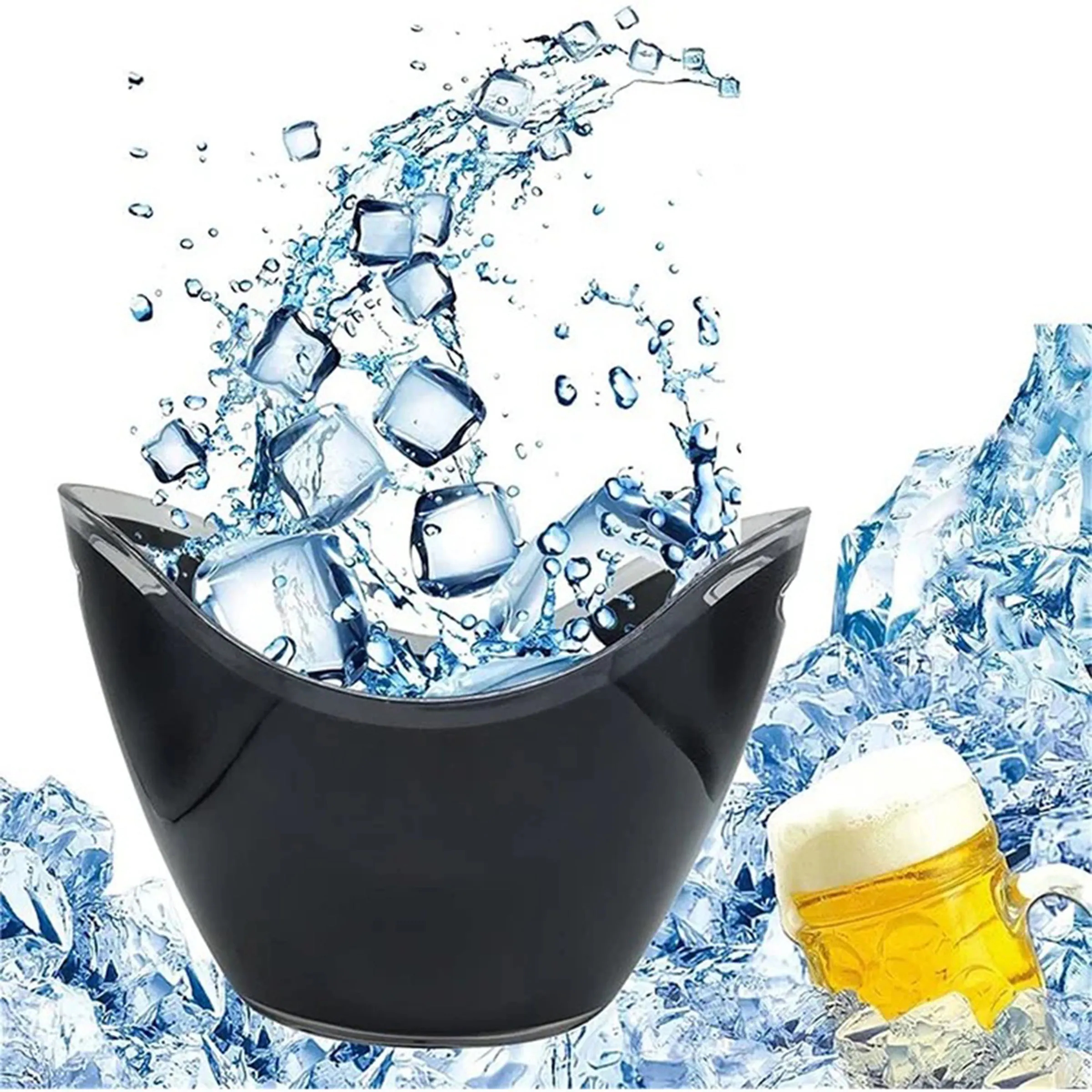 Stylish 8L PVC Ice Bucket with Handles 5