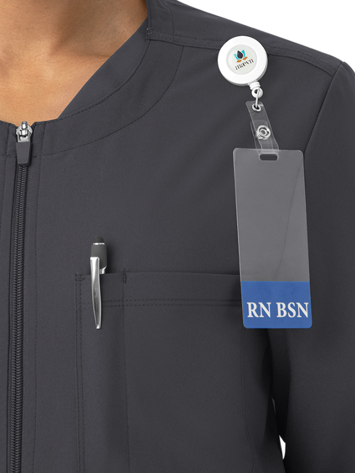 ScrubJoy Fit-4-All - Unisex 7-Pocket Scrub Jacket 5