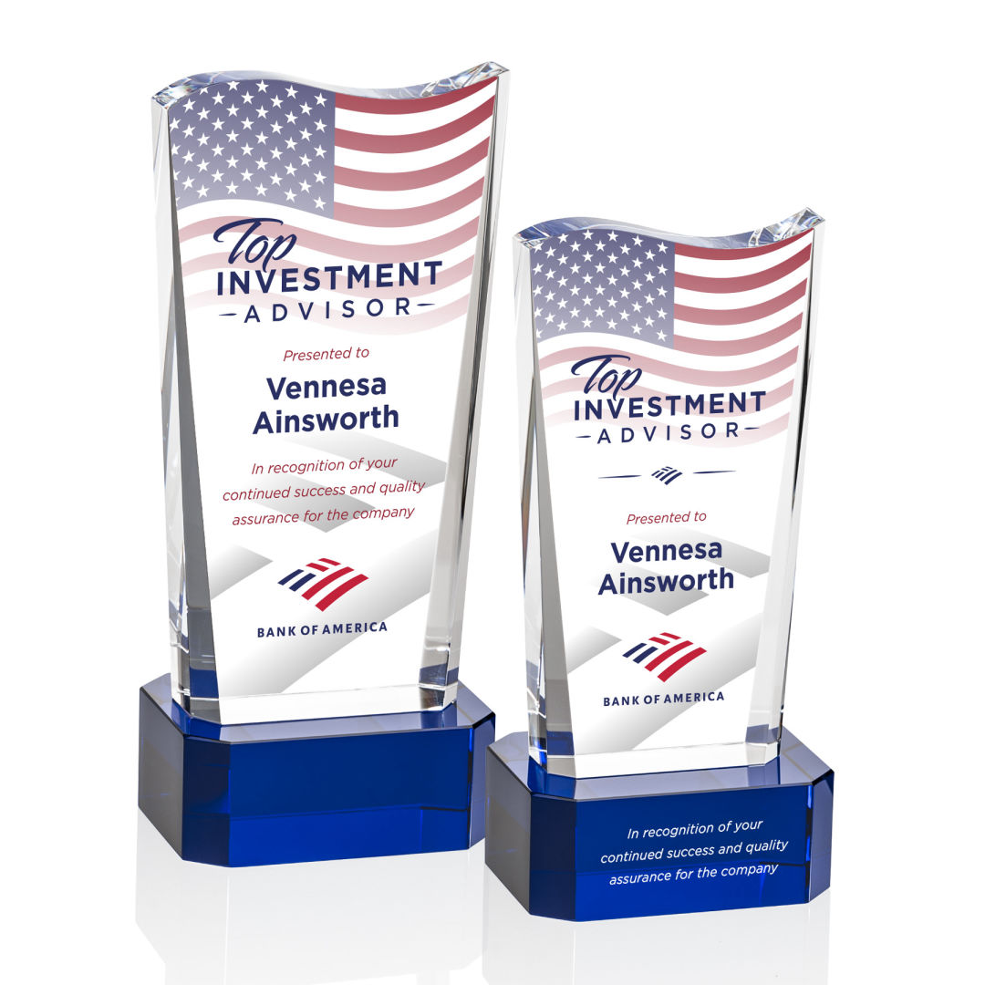 Violetta VividPrint™ Award on Base - Blue 9