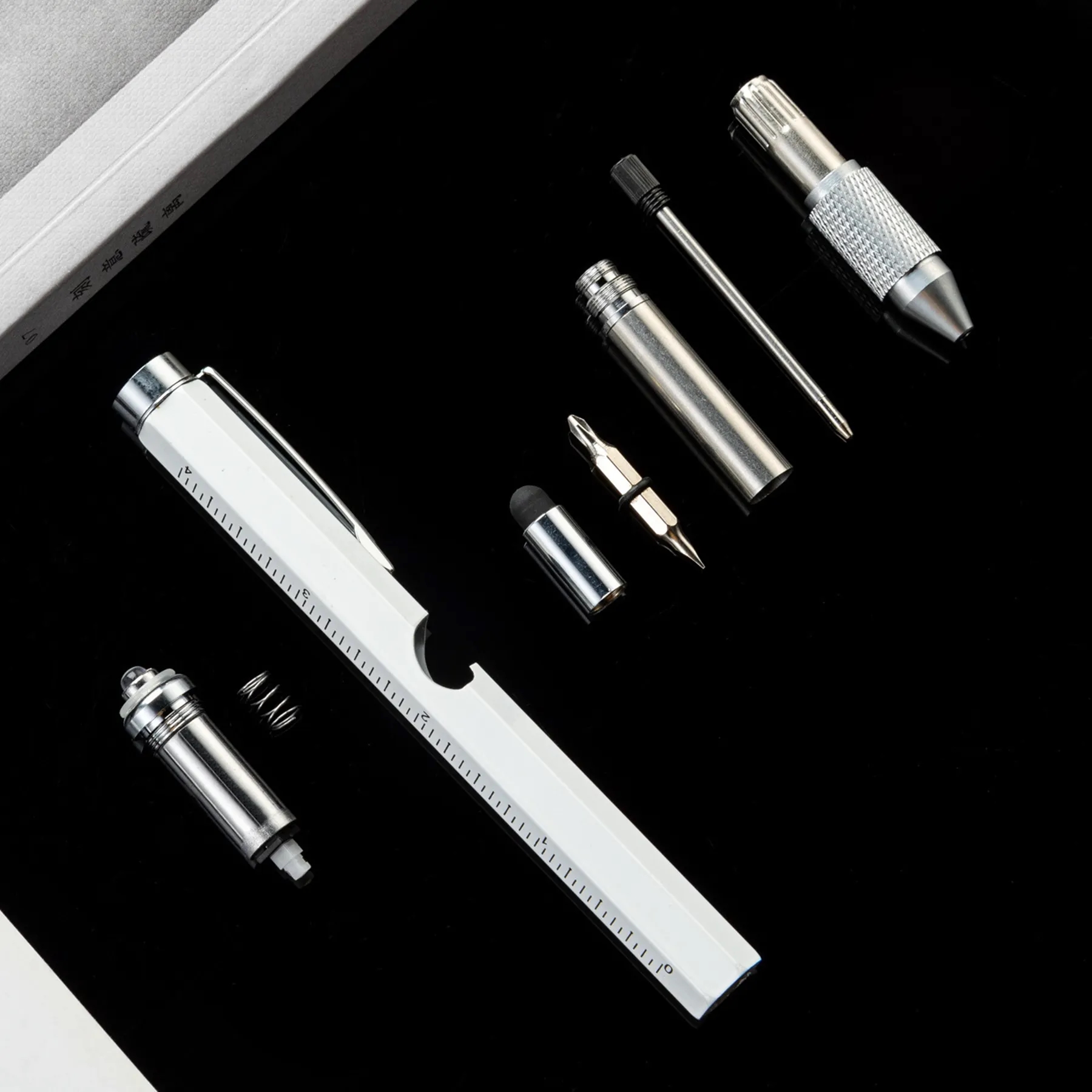 9 in 1 Metal Multi Tool LED Light Touch Ballpoint Pen 3