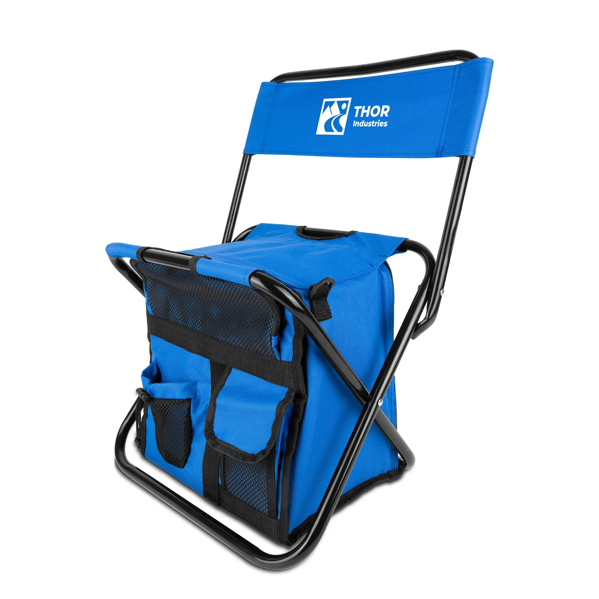 Folding Chair with 24 Can Cooler Bag & Pockets 5