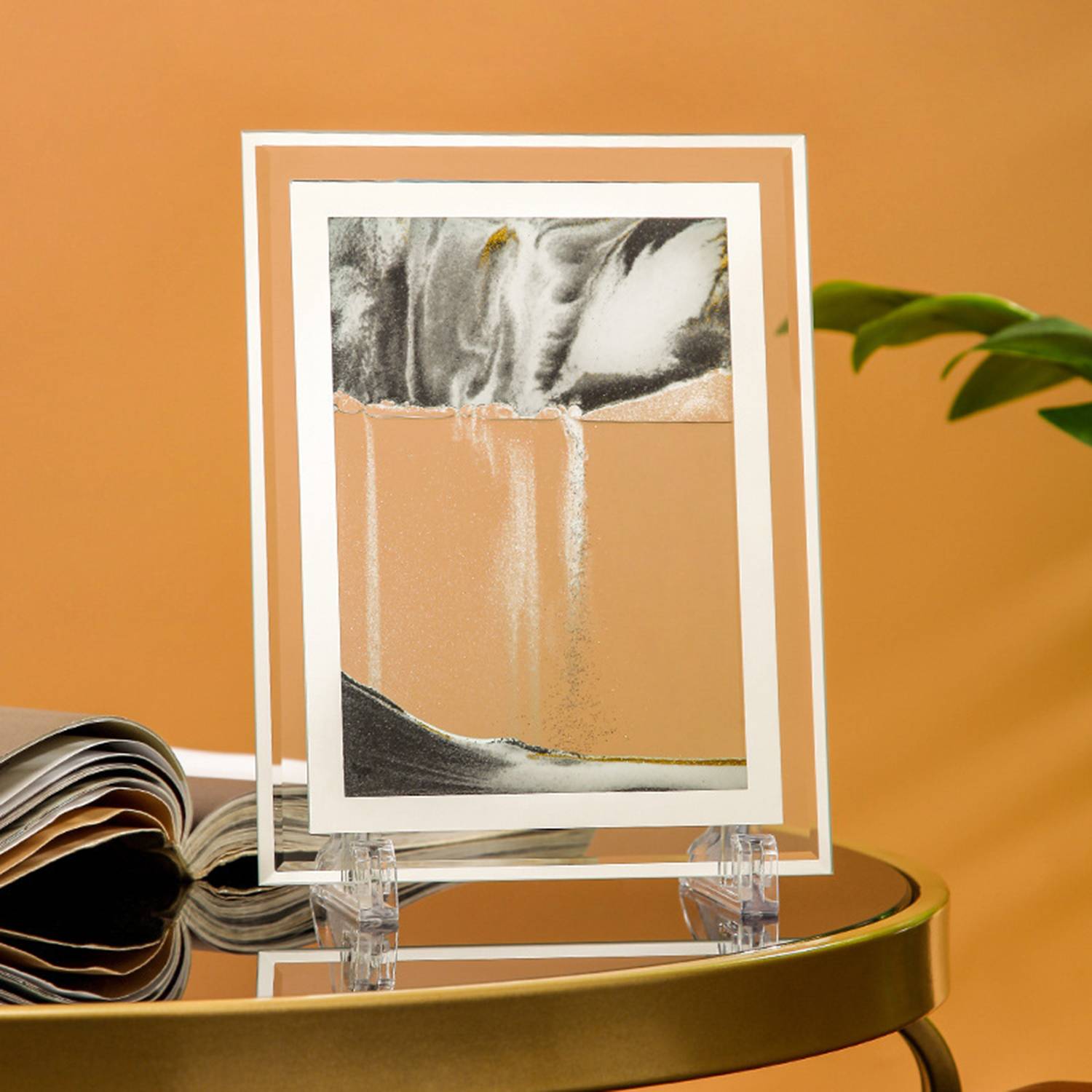 3D Mirror Edge Square Quicksand Painting Ornament 2