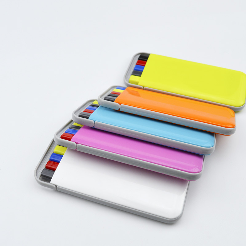 Rainbow Pen, Pencil & Highlighter Set With Portable Case 7
