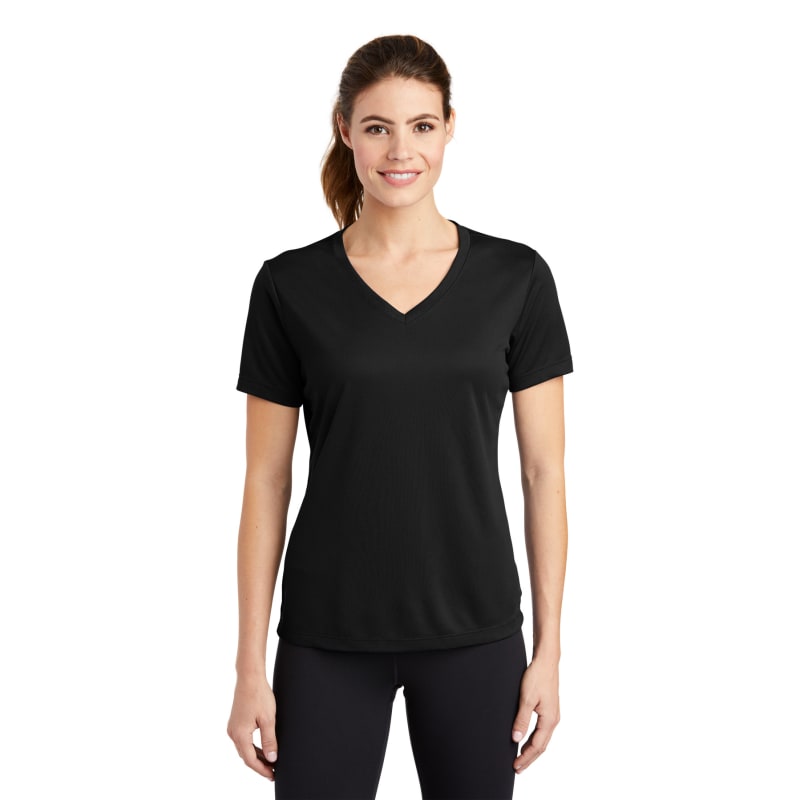 Sport-Tek Women's PosiCharge RacerMesh V-Neck Tee. 16