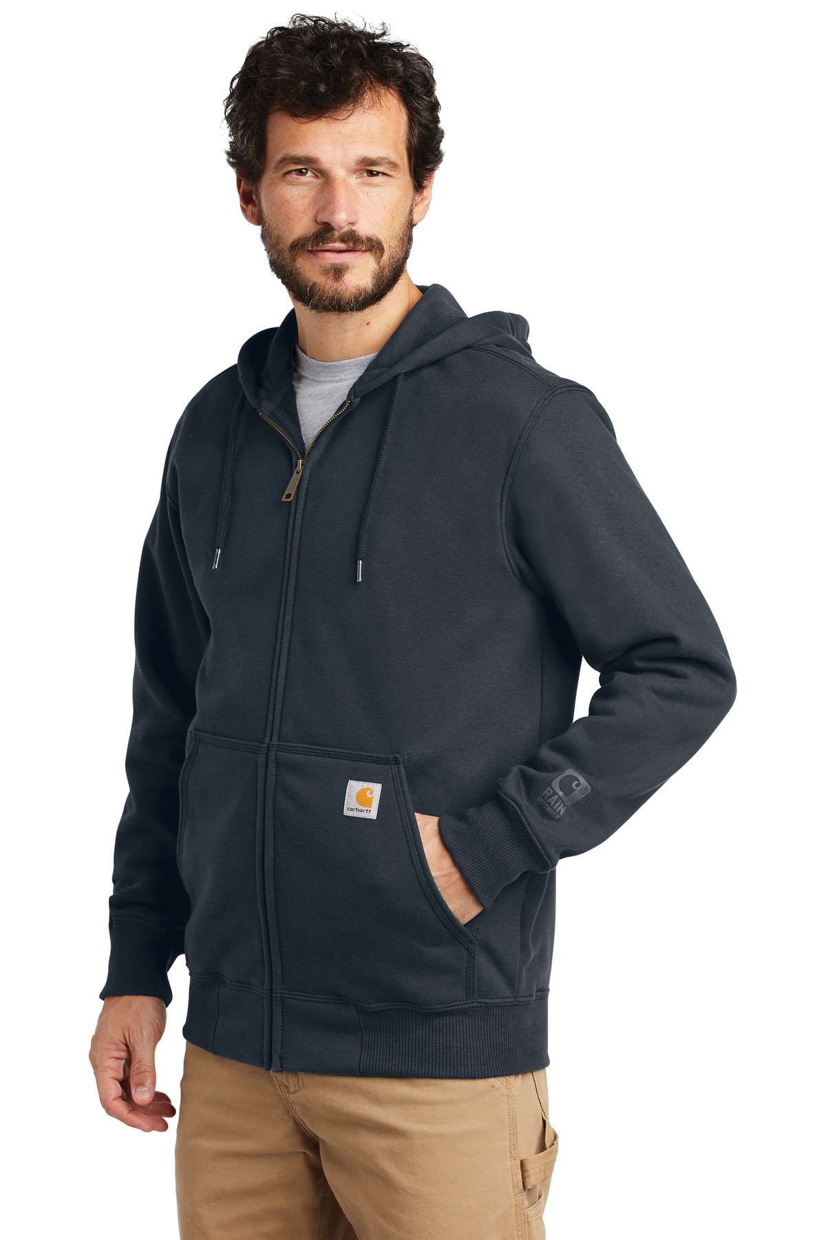 Carhartt® Rain Defender Paxton Heavyweight Hooded Zip-Front Sweatshirt 8