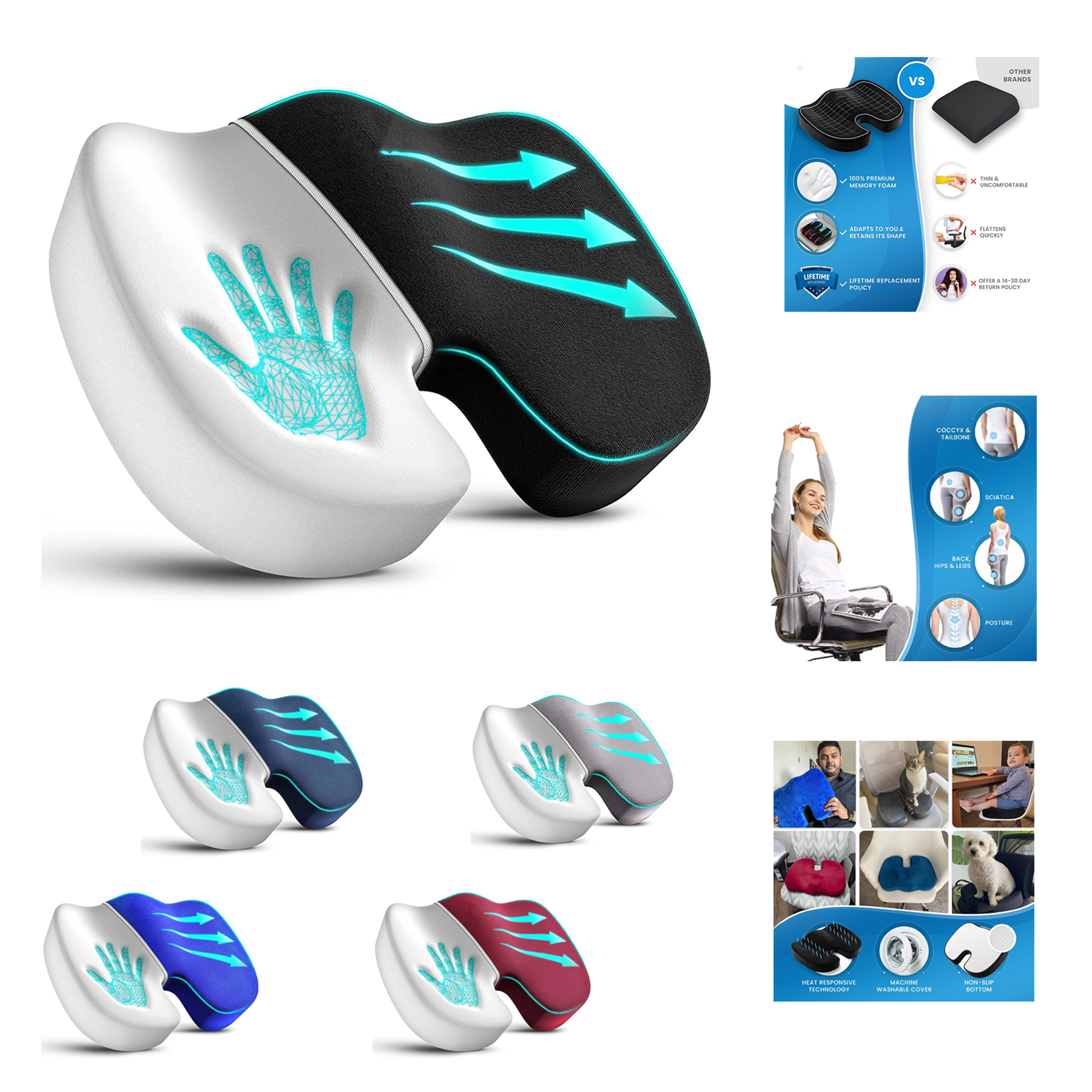 Office Chair Seat Cushion Pillow 2