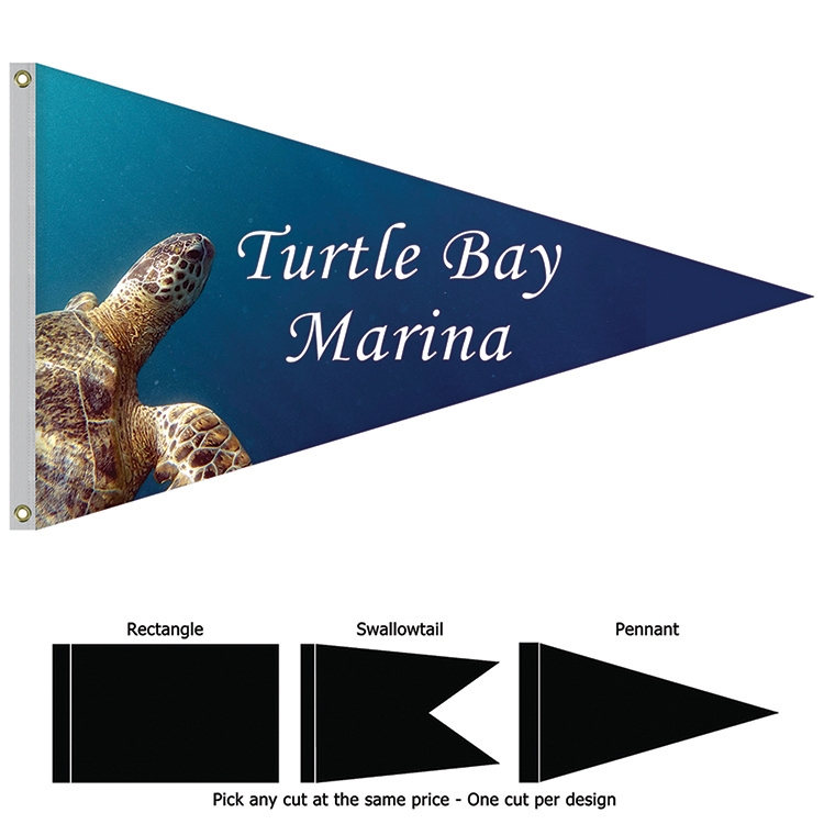 Single Reverse Nylon Boat Flag (36"x60") 2