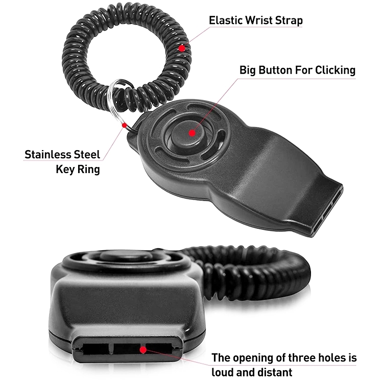 2-in-1 Pet Clicker Whistle Keychain 3