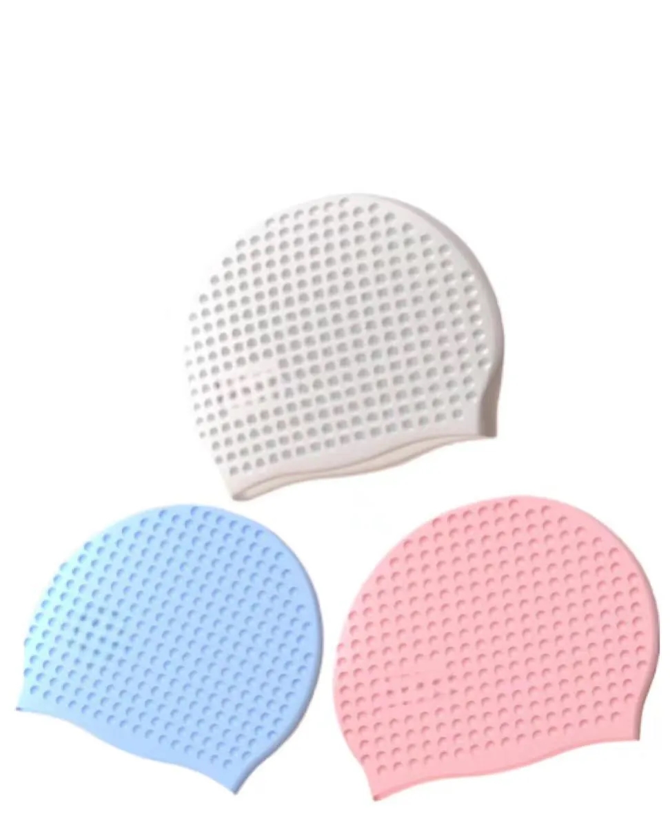 Pure Silicone High Elastic Waterproof Swim Cap 3