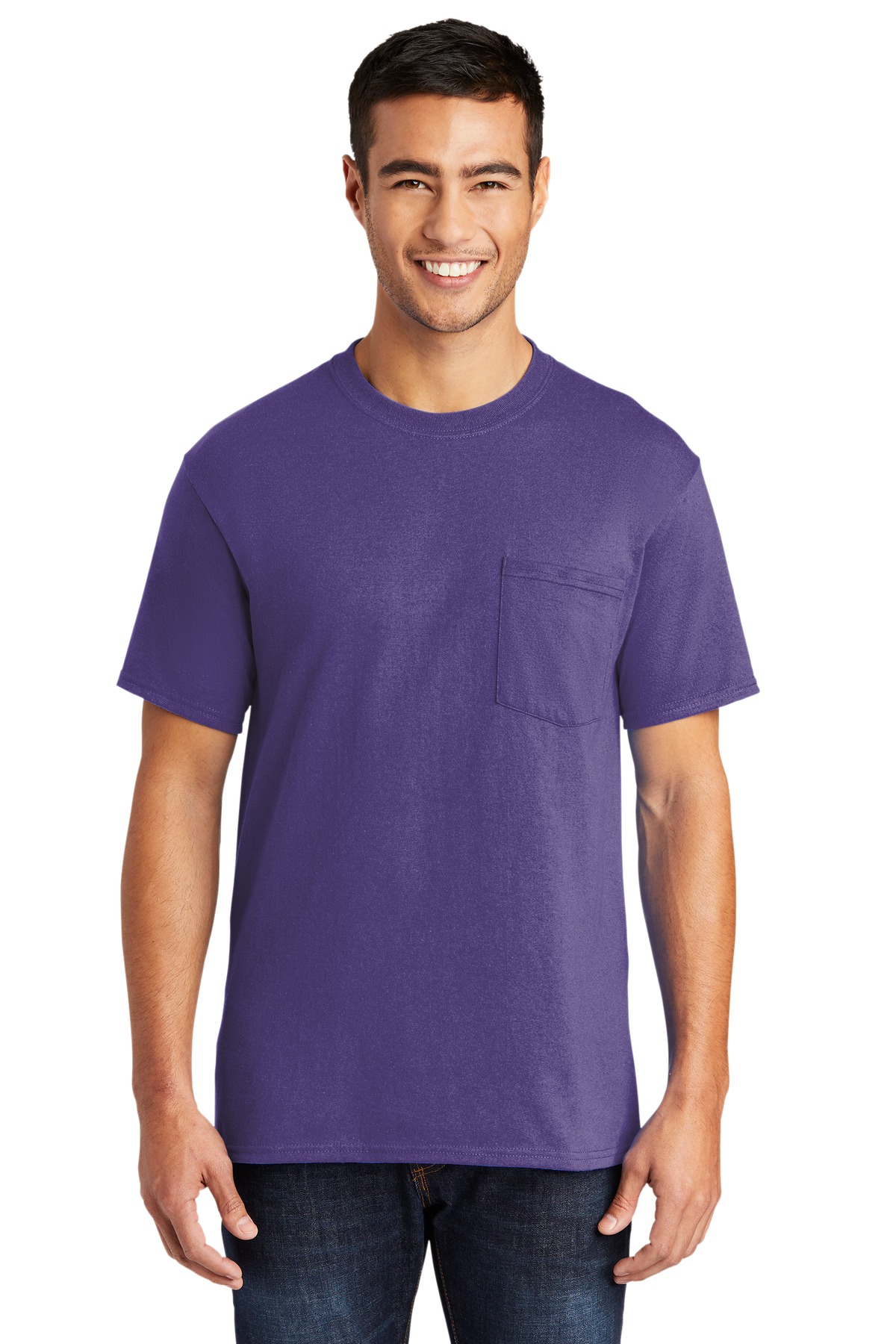 Port & Co Core Blend Pocket Tee. PC55P 54