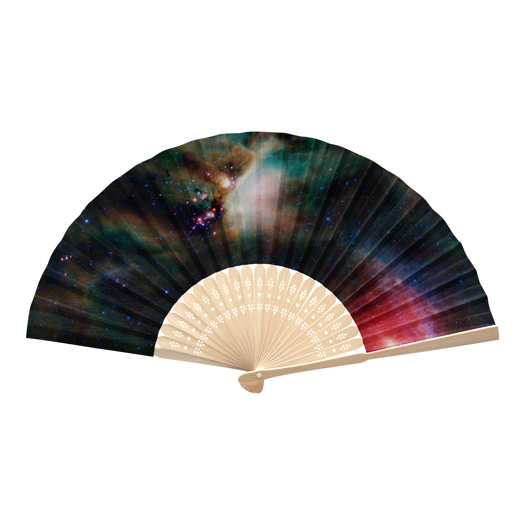 Bamboo Handle Folding Fans 14