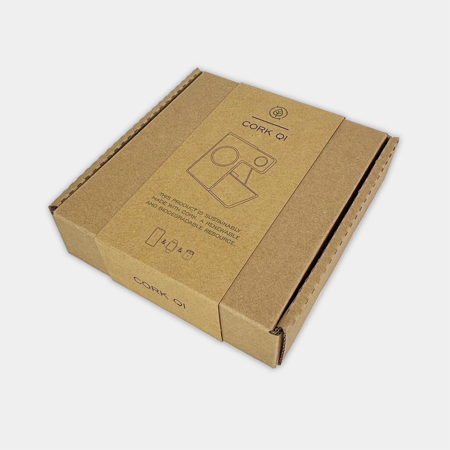 Cork Qi Eco Friendly 3-in-1 Charger Sustainably Made With Cork