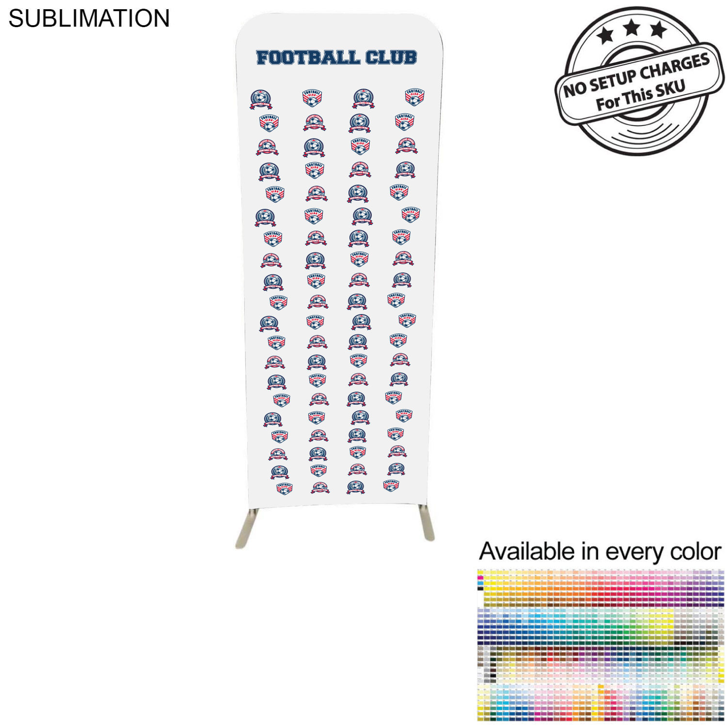 Sports Team 2'W x 78"H EuroFit Tension Fabric Banner Display Kit, Graphics Double Sided 11