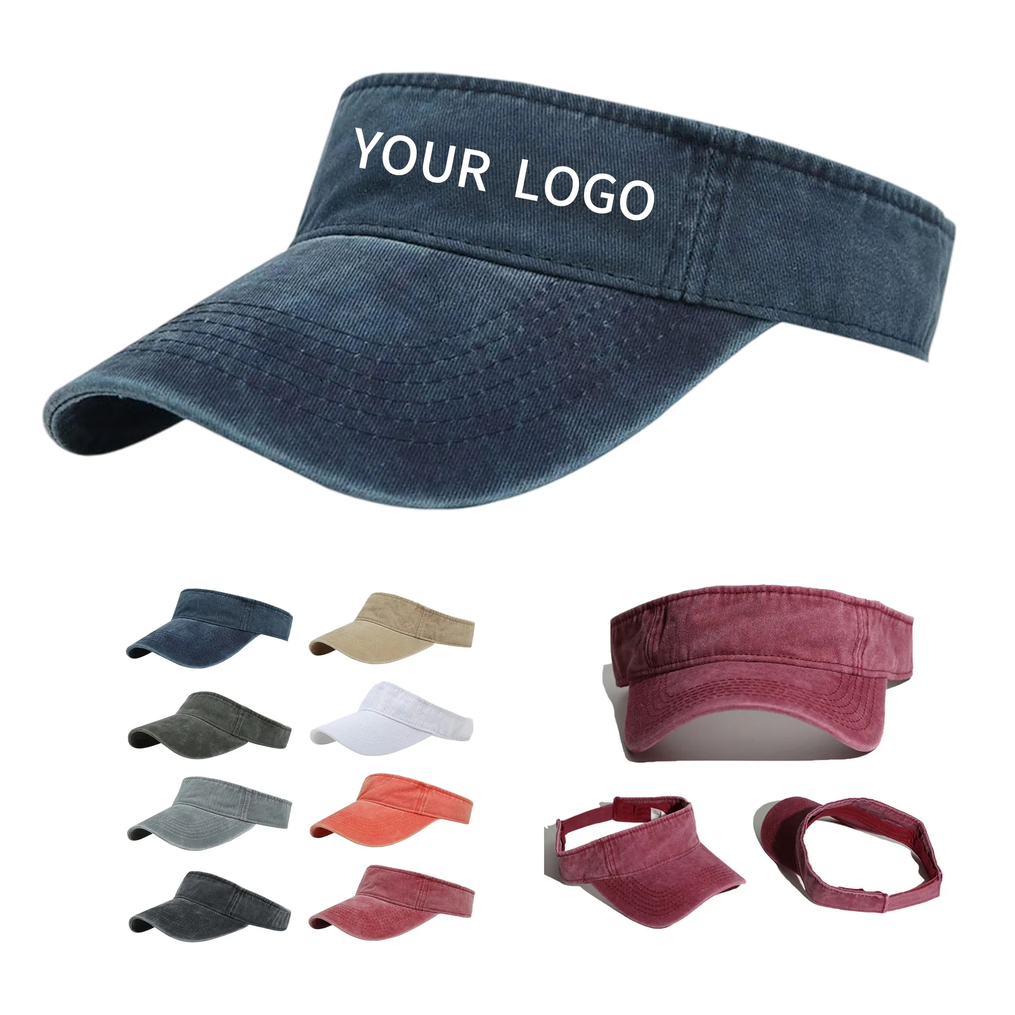 Custom Logo Cotton Sun Visor 5