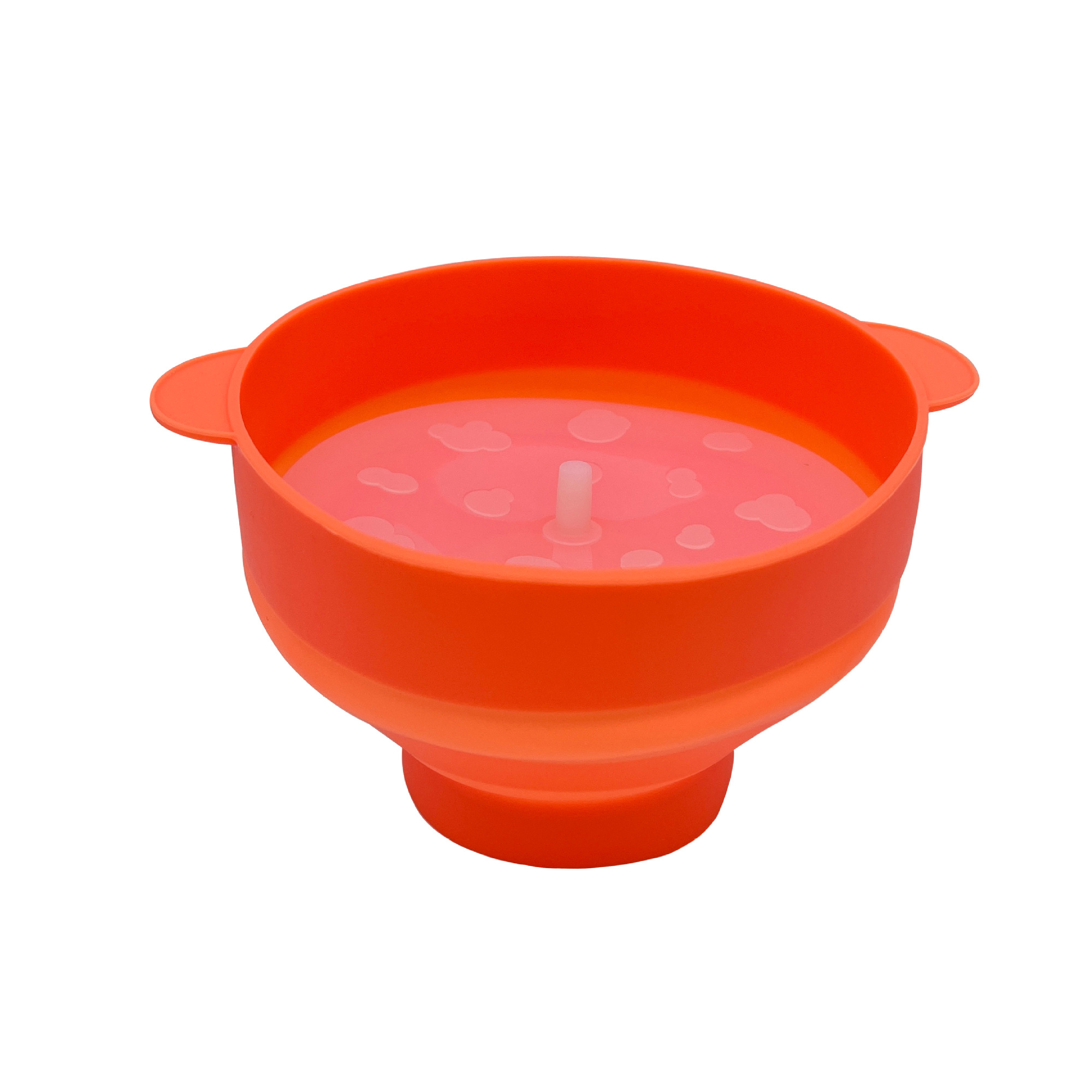 Collapsible Silicone Popcorn Bowl With Lid 9.5" x 7.9" x 2.4" 11