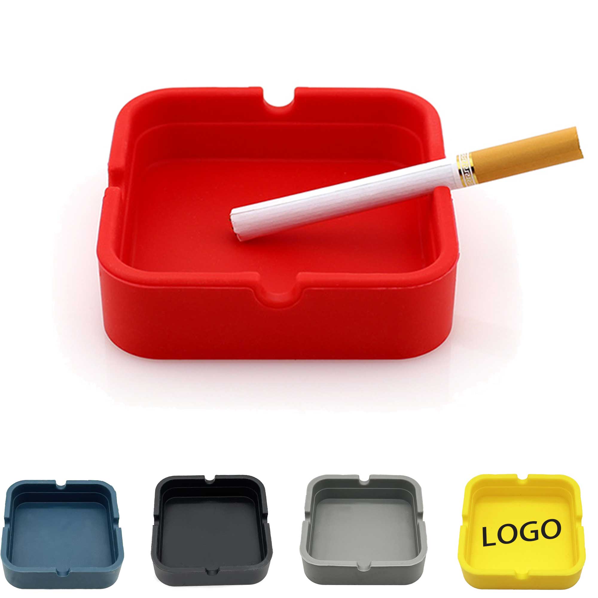 Square Silicone Ashtray 1