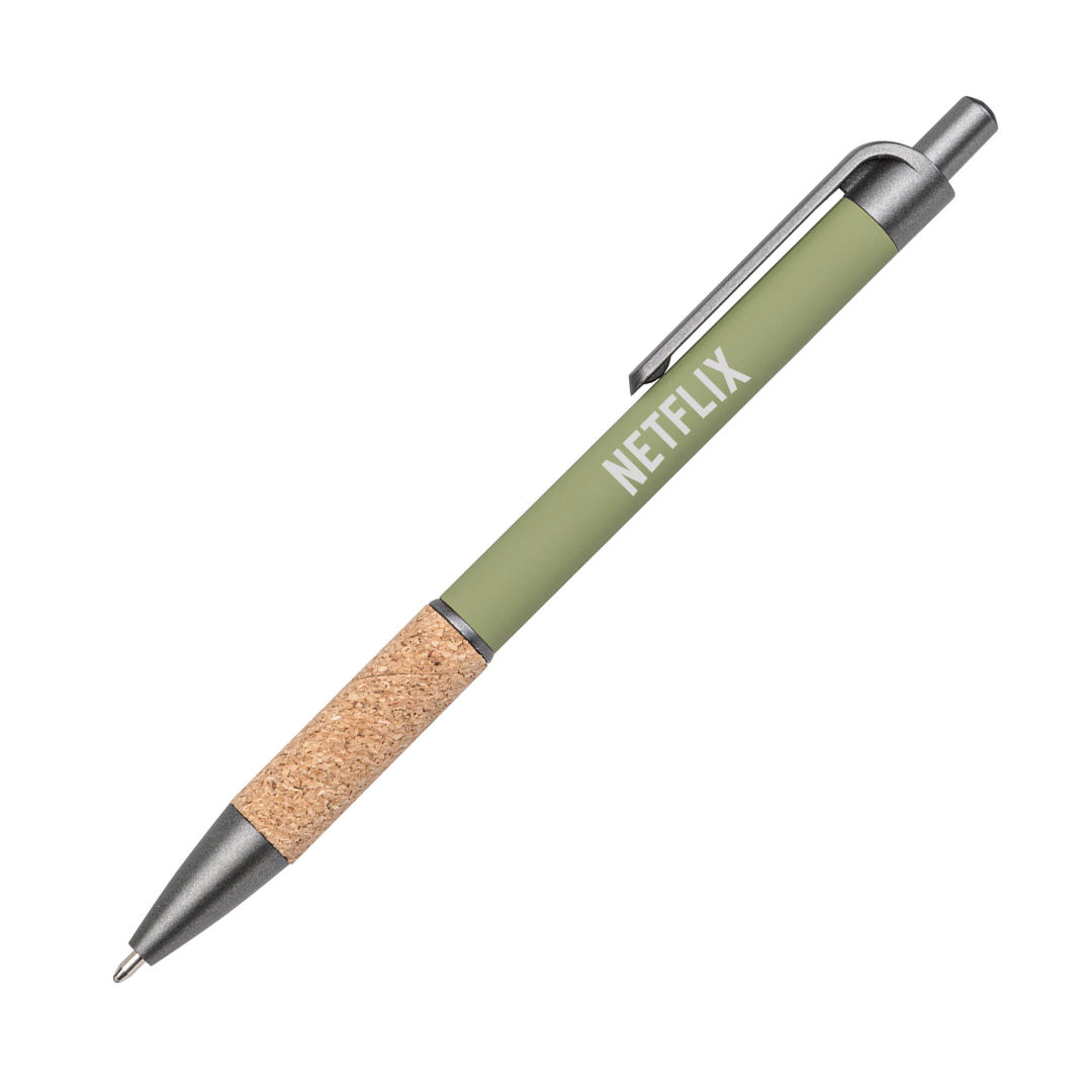 Otto Metal Pen w/Cork Grip & Black Refill 25