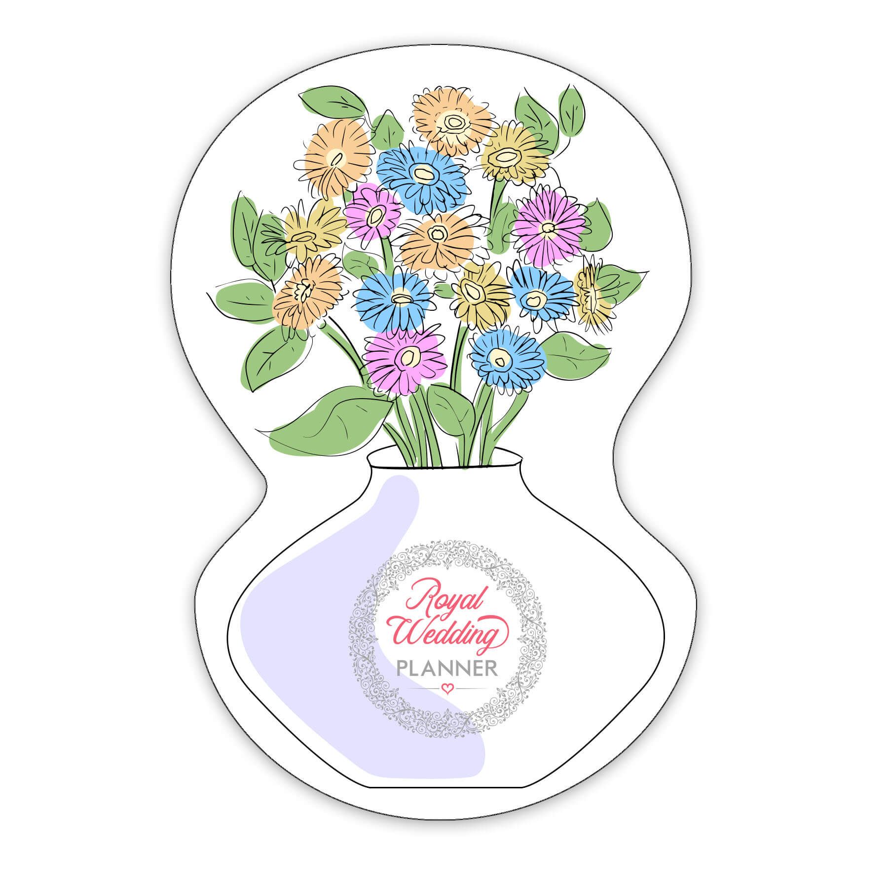 Flowers with Vase Shaped NoteKeeper™ Magnet 35 Mil 3