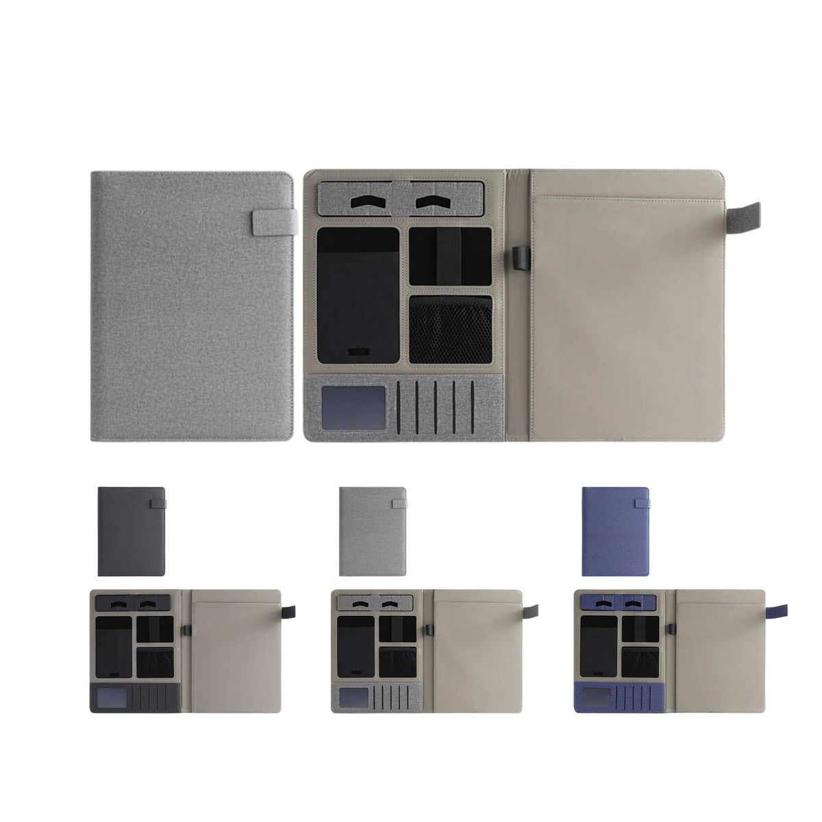 PU Folder with Pen Loop and Multi Pockets 6