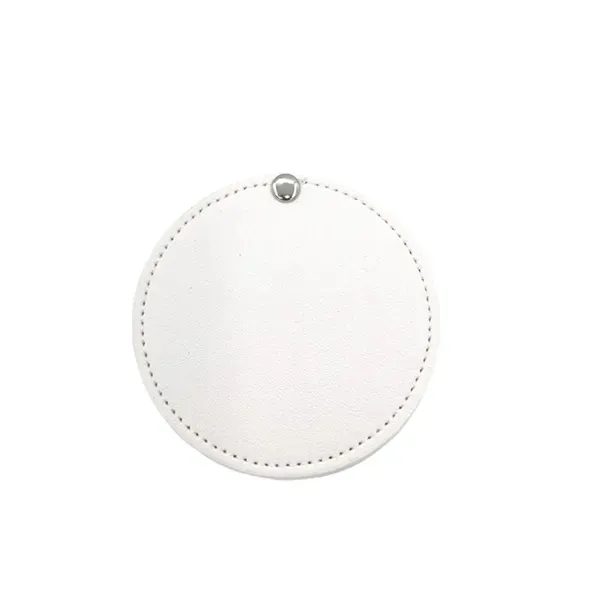 Portable Round Leather Makeup Mirror with Rotating 6