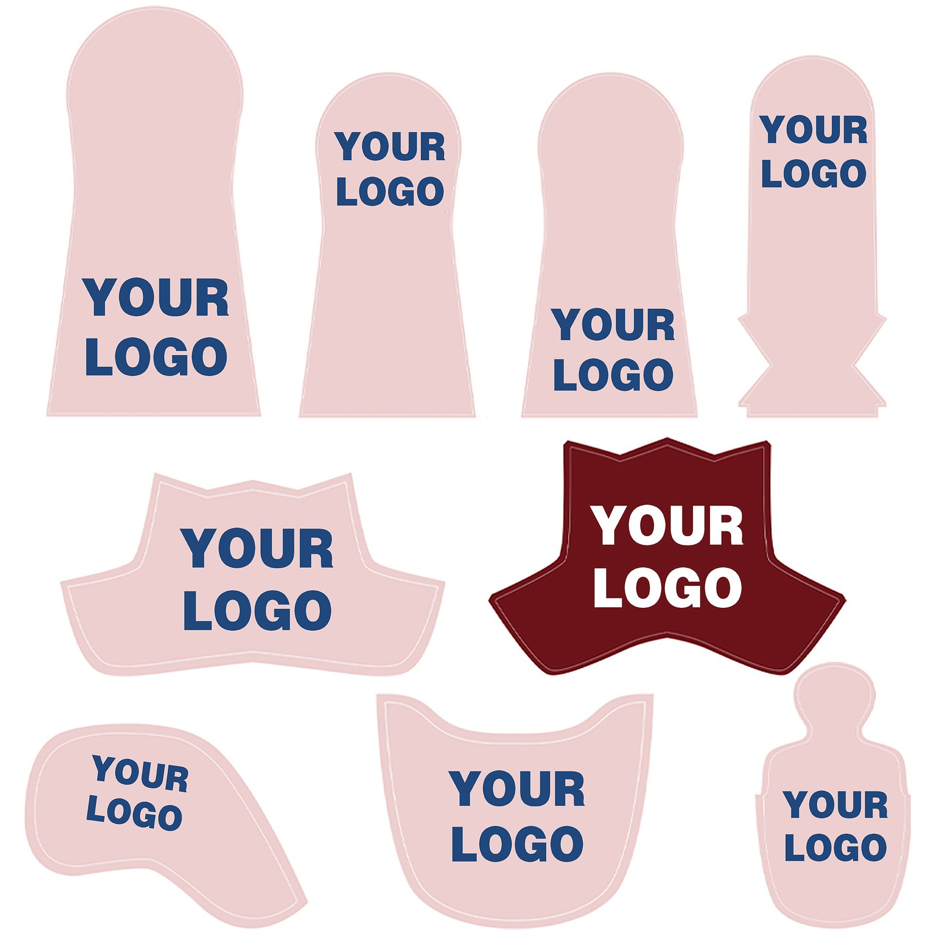 Thick Synthetic Leather Golf Iron Head Covers Set 1