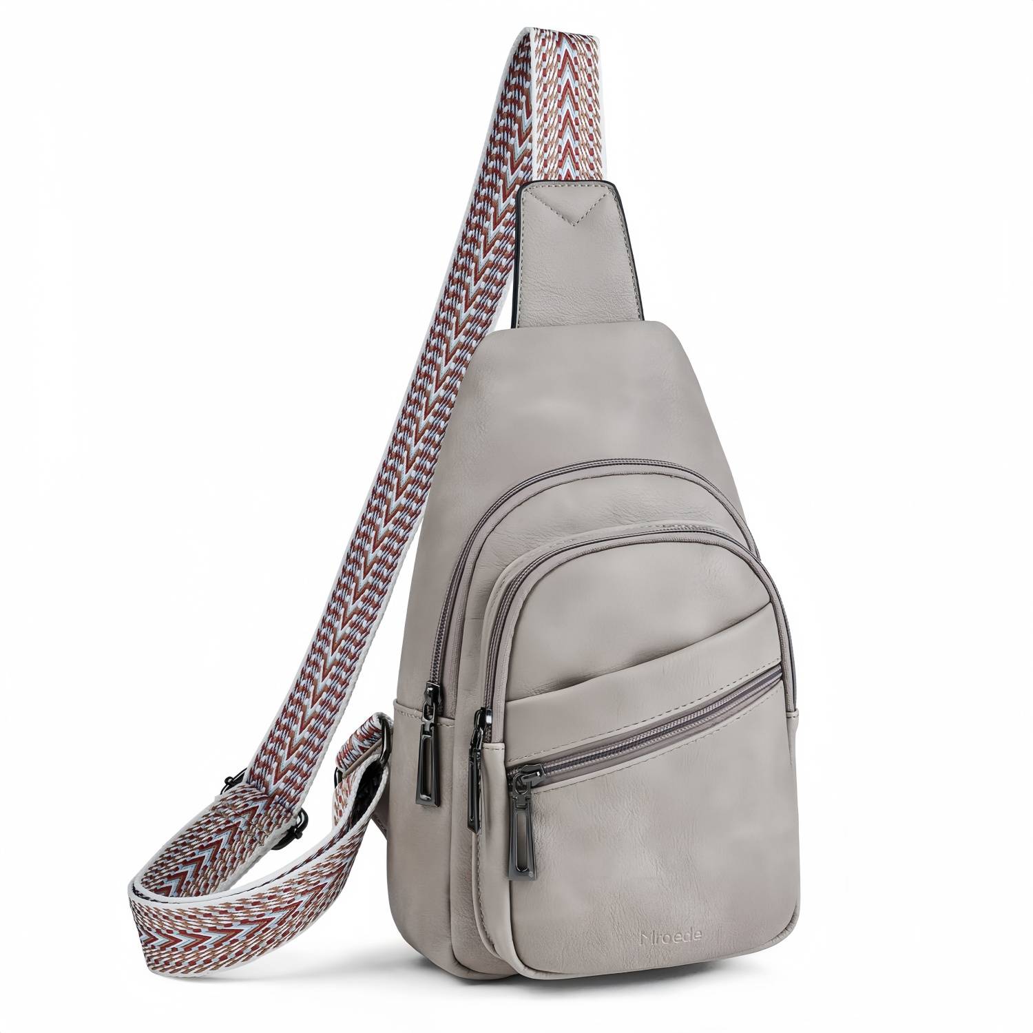 Vintage PU Sling Bag w/ Adjustable Strap 1