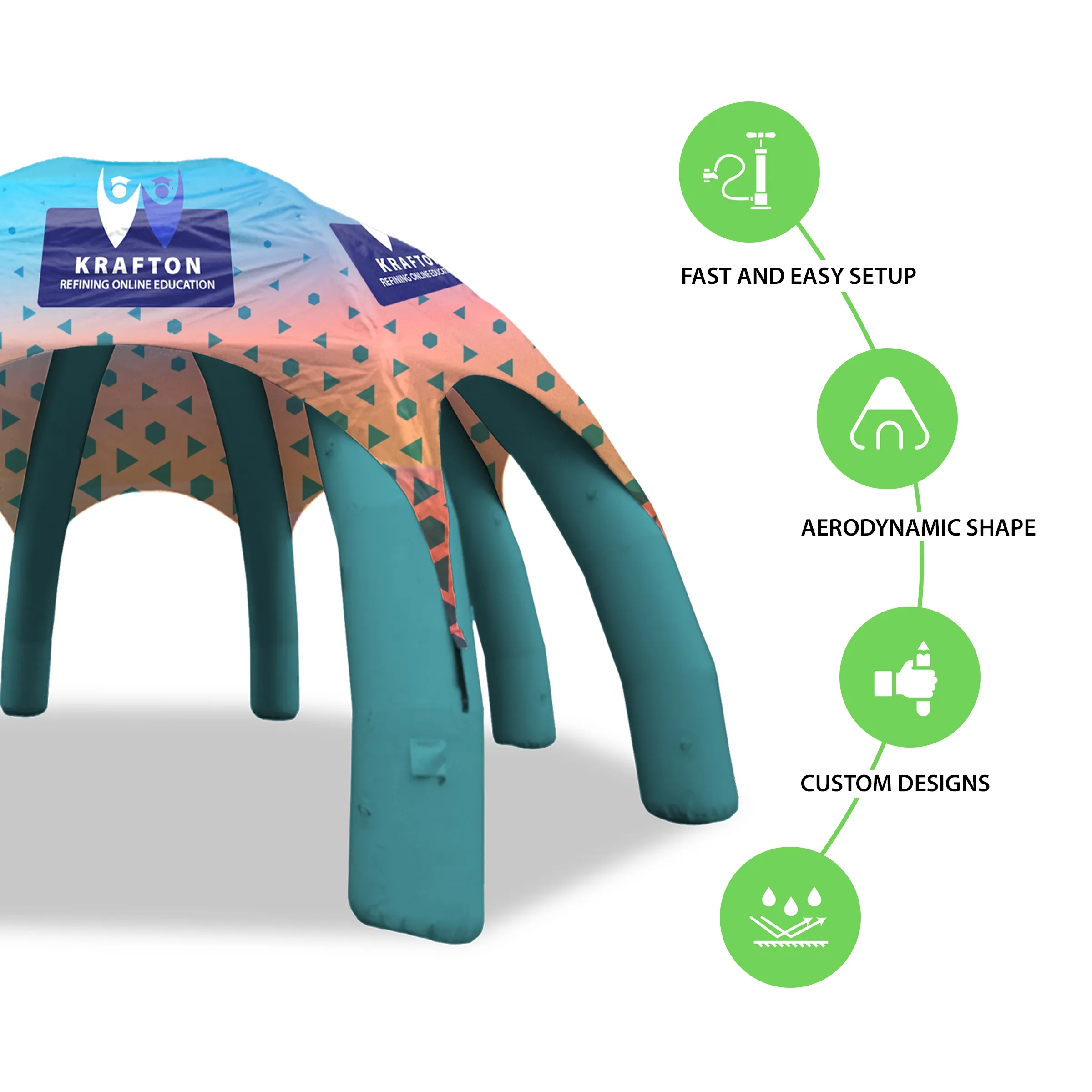 40' Custom Inflatable Spider Tent with 8 legs with Canopy 3