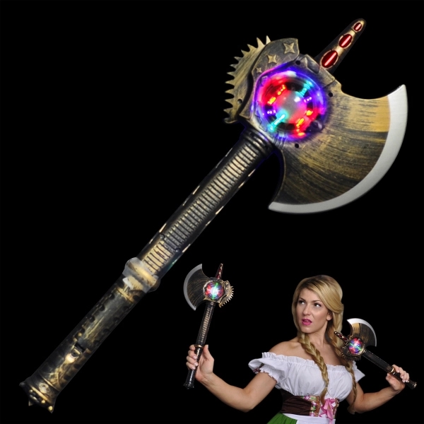 Medieval axe toy with spinning lights and sound effects 2