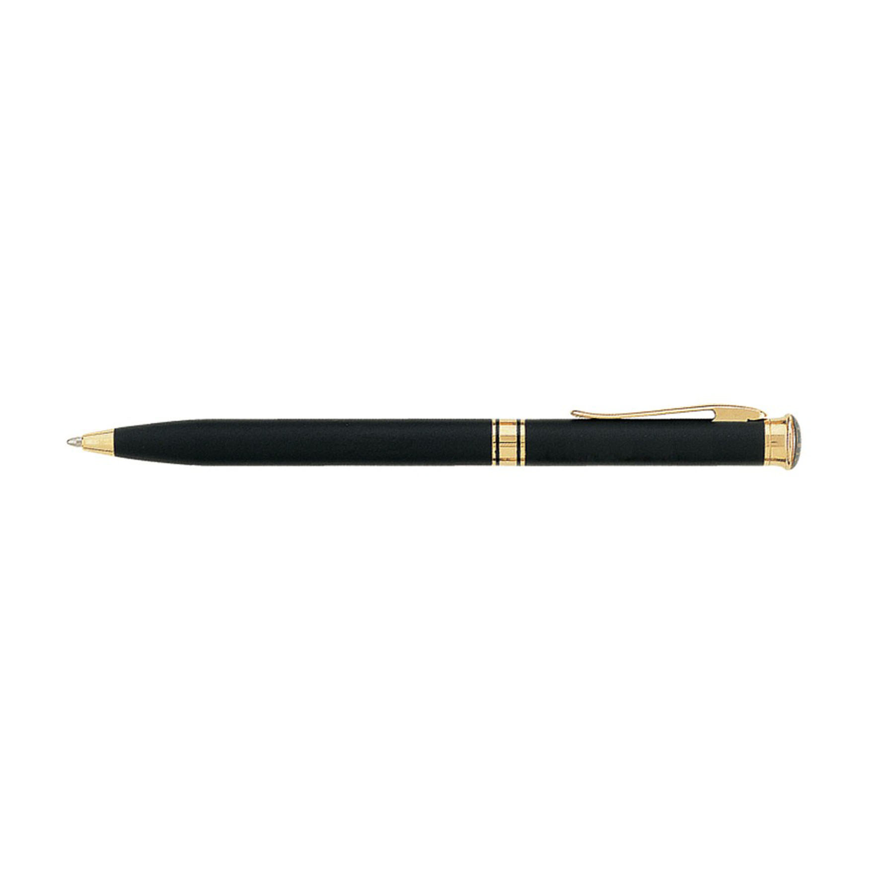 Luxury Round Trim Twist Action Metal Ballpoint Pen 2