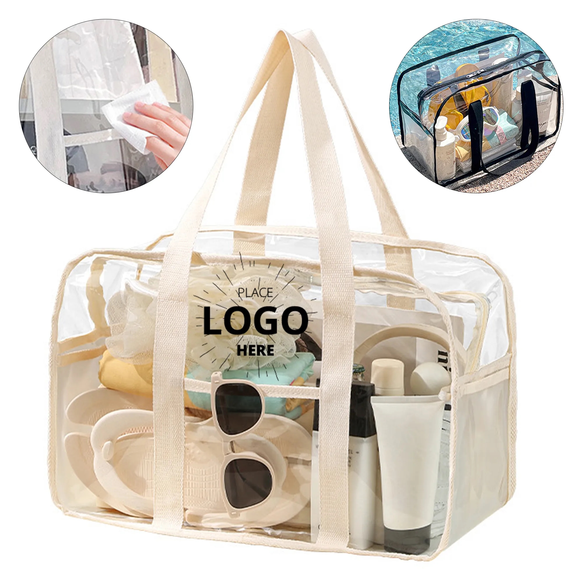 Large Beach Tote Clear Bag 2