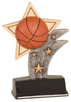 5 1/2" Basketball Sport Star Resin Award 2