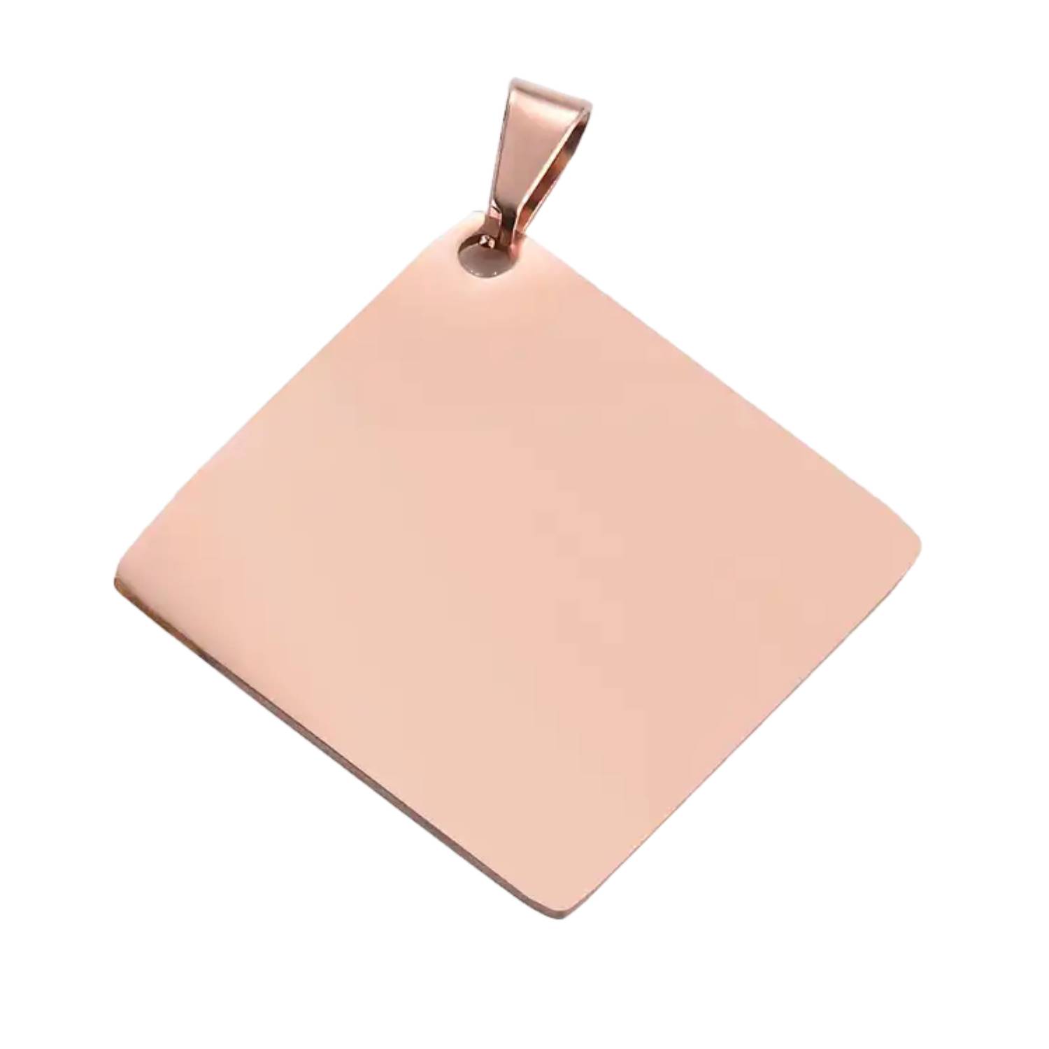 Square Stainless Steel Pet Tag 3