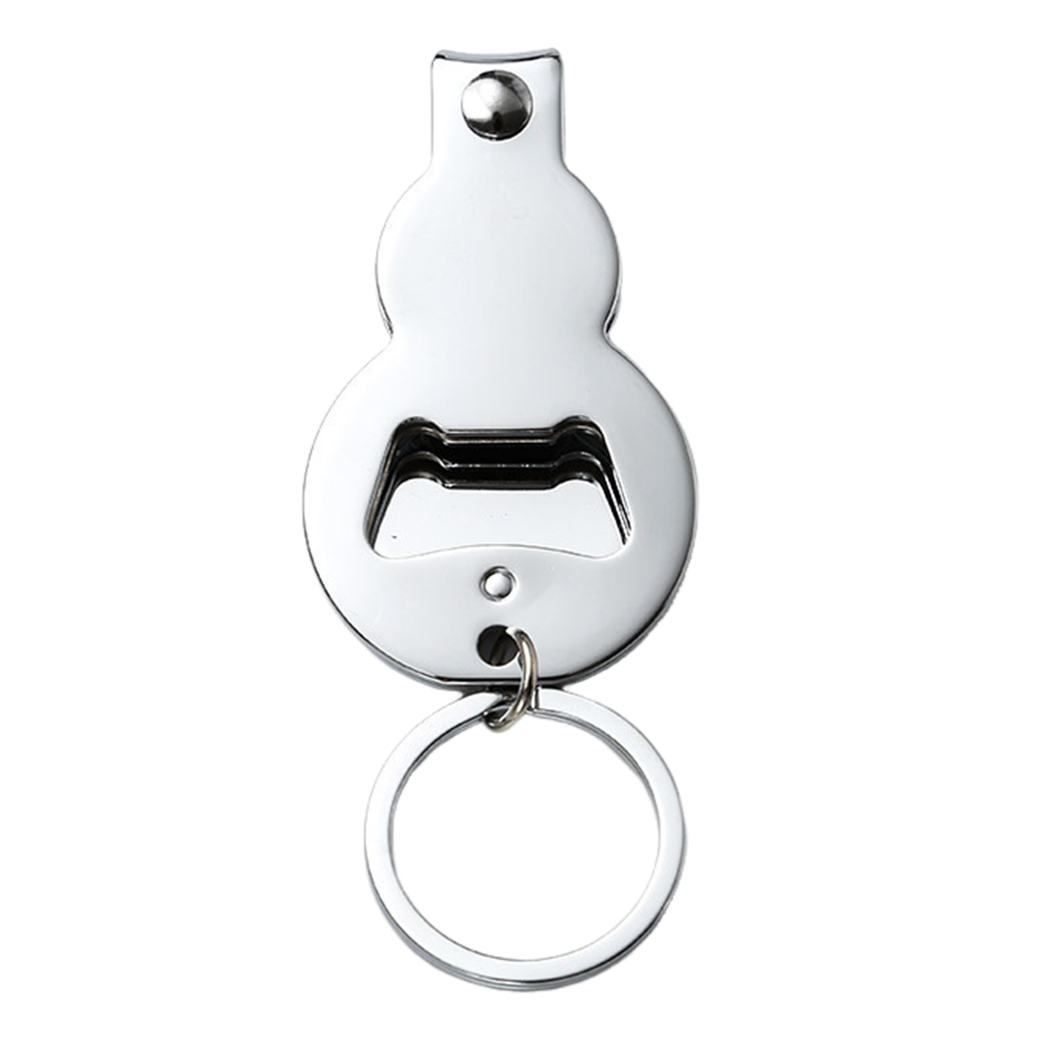 3-in-1 Gourd Shape Nail Clipper with Opener Keychain 1