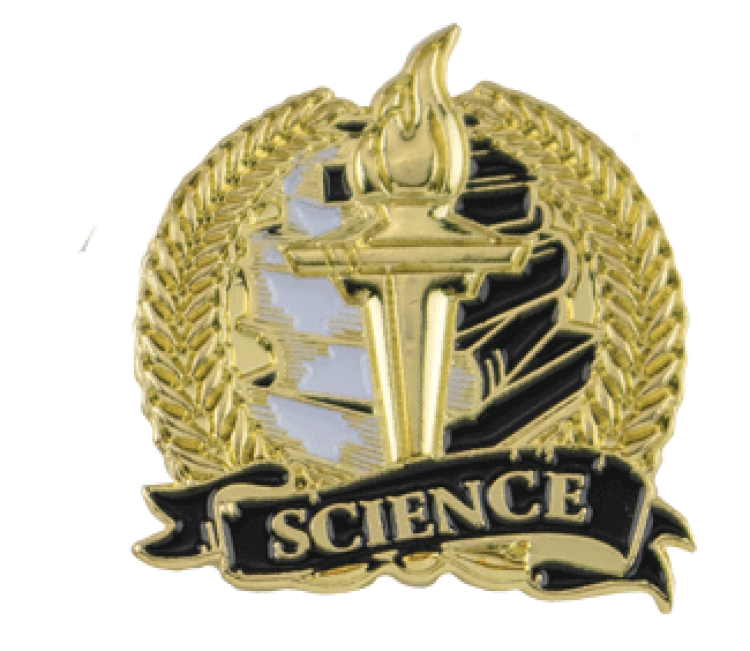 Academic Lapel Pin- Science (1-1/8")
