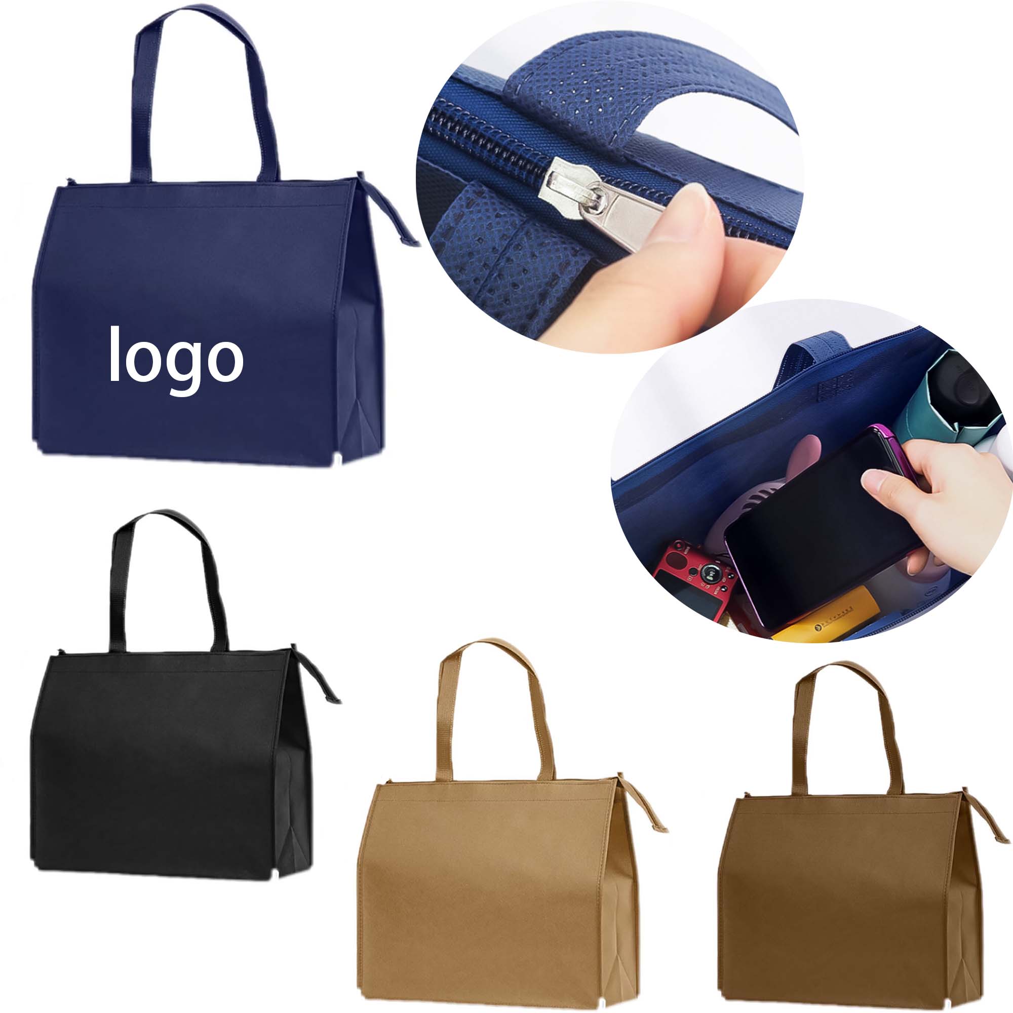 Small Zipper Non-woven Bag 2