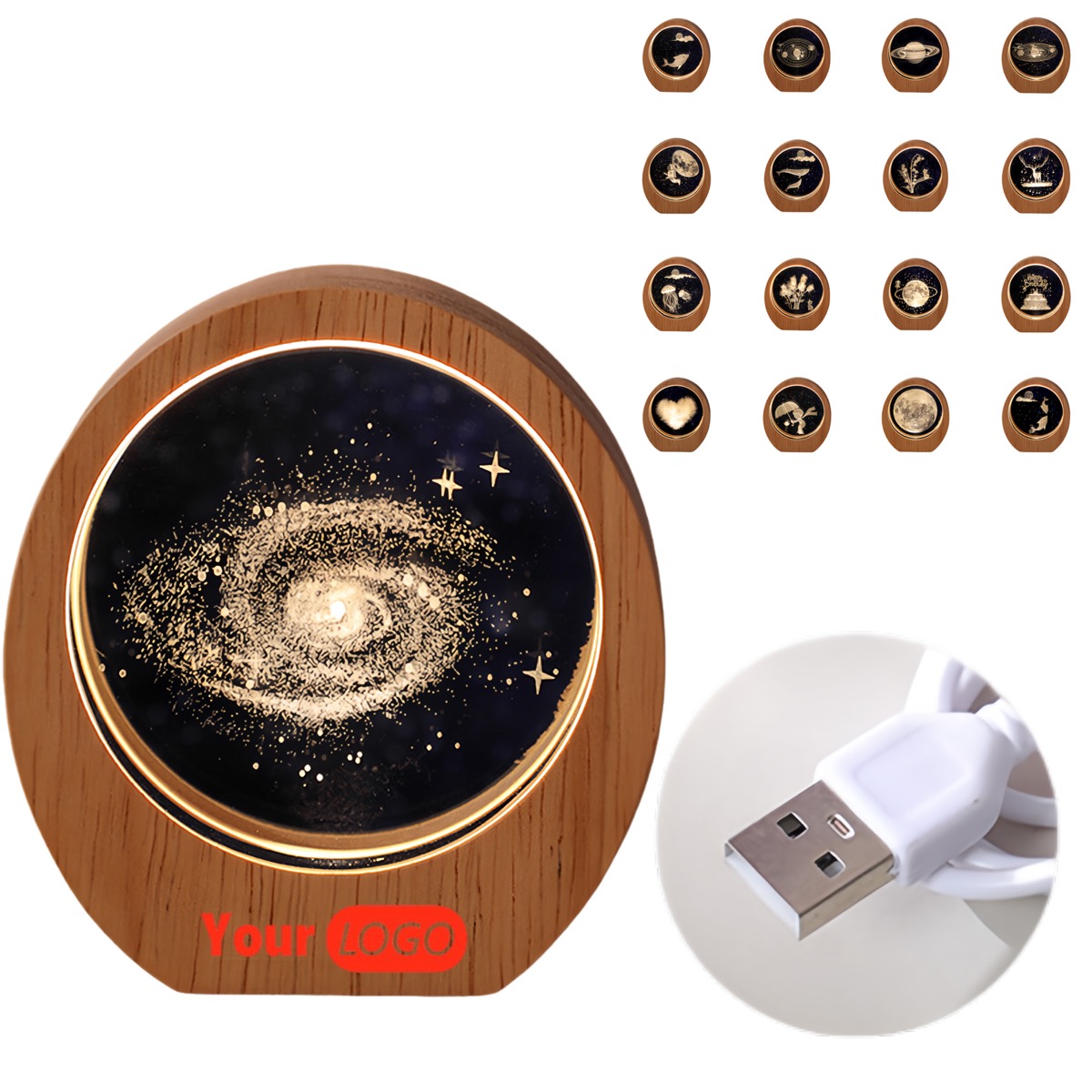 Wooden Base Luminous Night Light 4