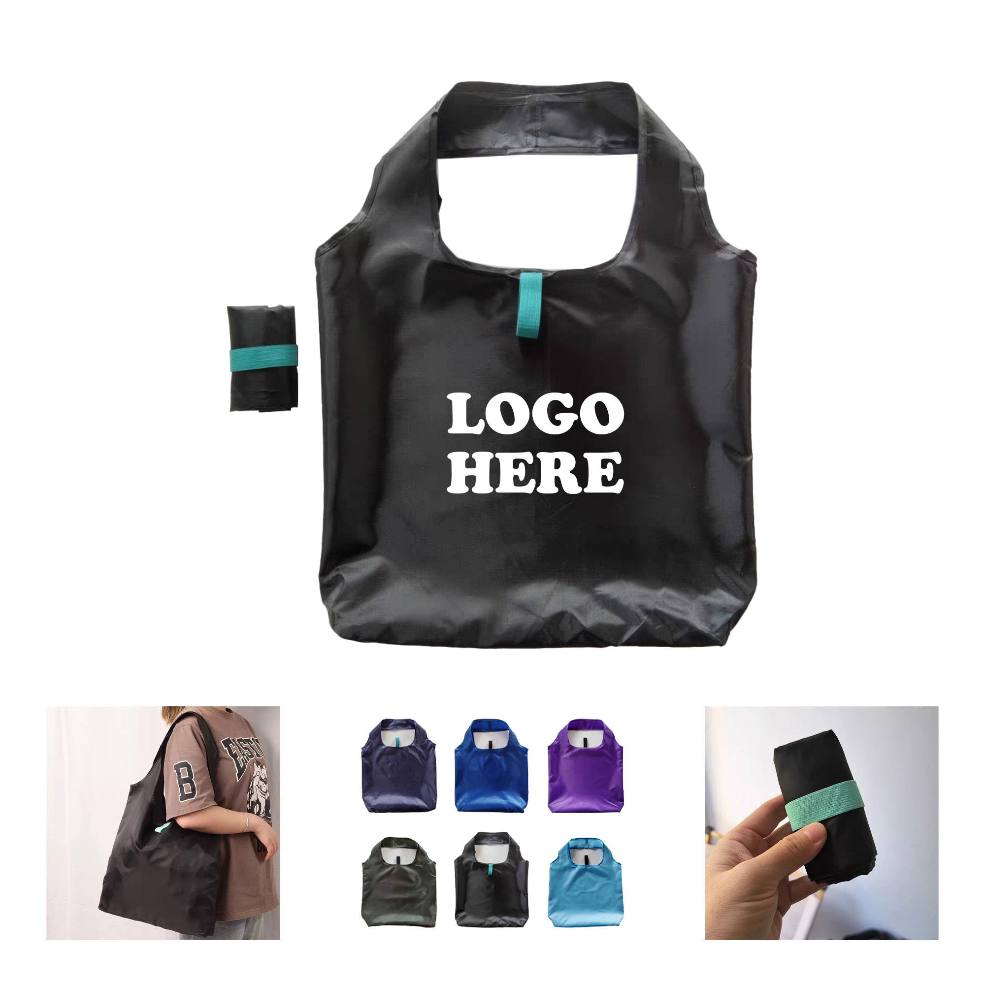 MOQ 20 pcs Reusable Shopping Bag, custom tote bag with logo imprint 2