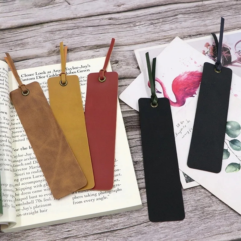 Wholesale Birth Flower Leather Bookmarks 9