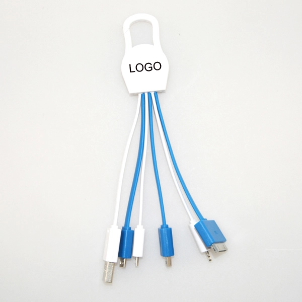 Multi Adpator Charging Cable with Carabiner Clip 6