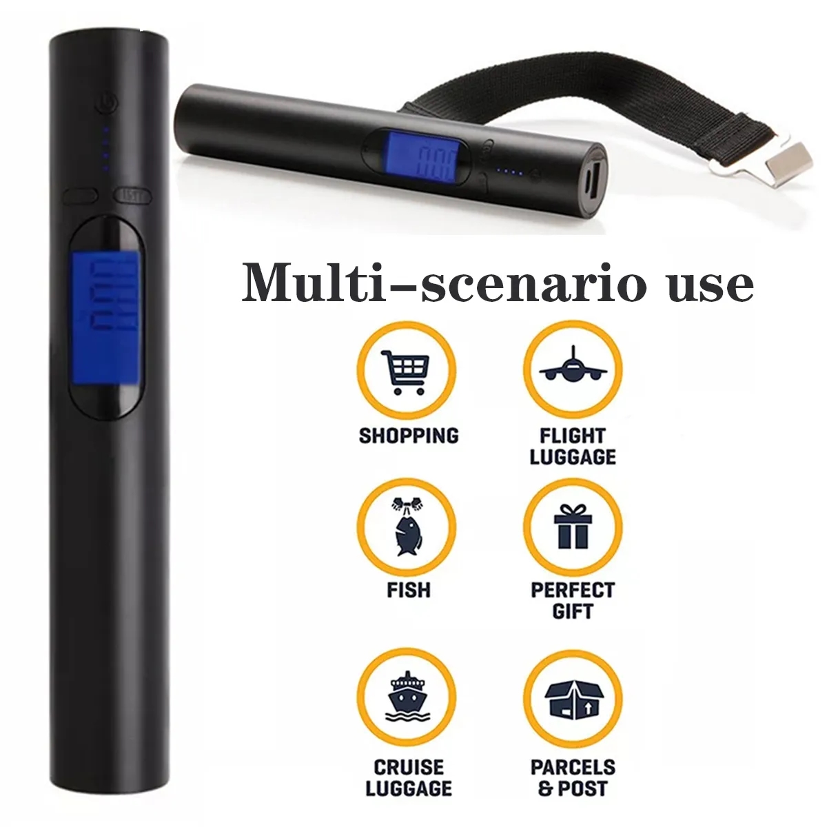 2 In 1 Portable Digital Travel Luggage Scale With Power Bank 5