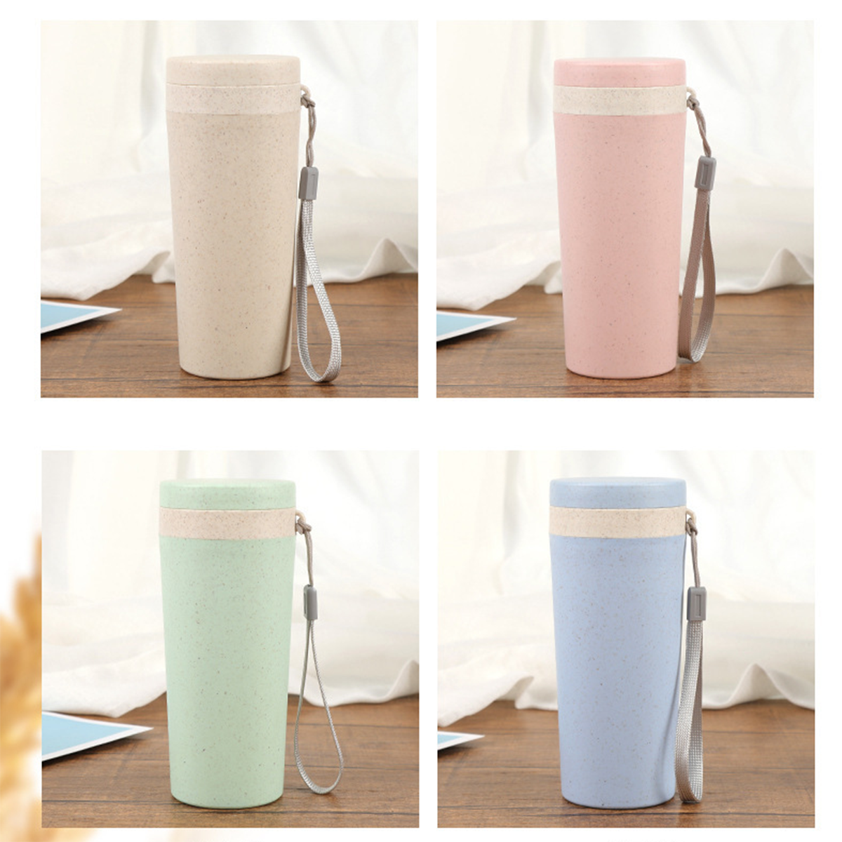 12oz Eco-friendly Wheat Straw Cups 2