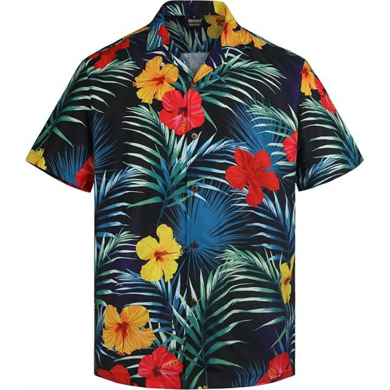 Unisex Hawaiian Shirt Tropical Aloha Short Sleeve Shirt 2