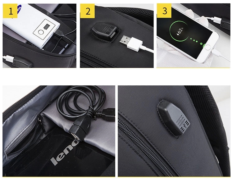 Waterproof Leisure Laptop Bags Decompression With USB Port 17