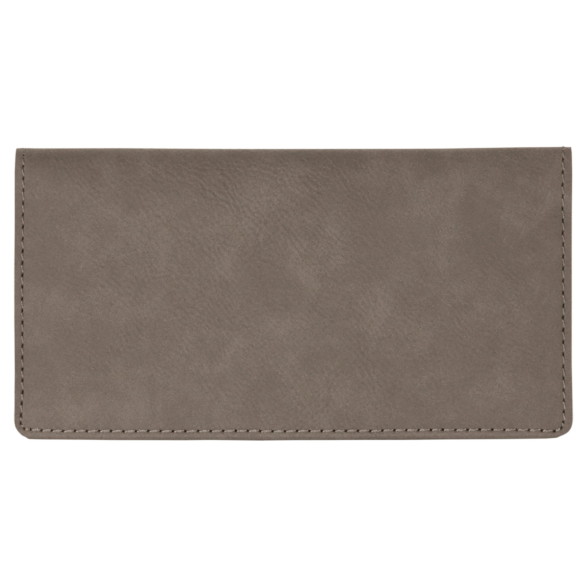 Gray Leatherette Checkbook Cover 2