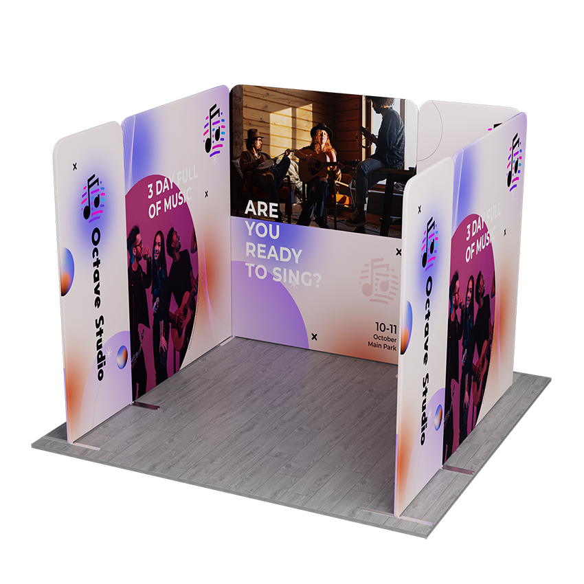 NEW MagLock U-Shape Fabric Display Kit C - 9'x 9' x6.5'h 2