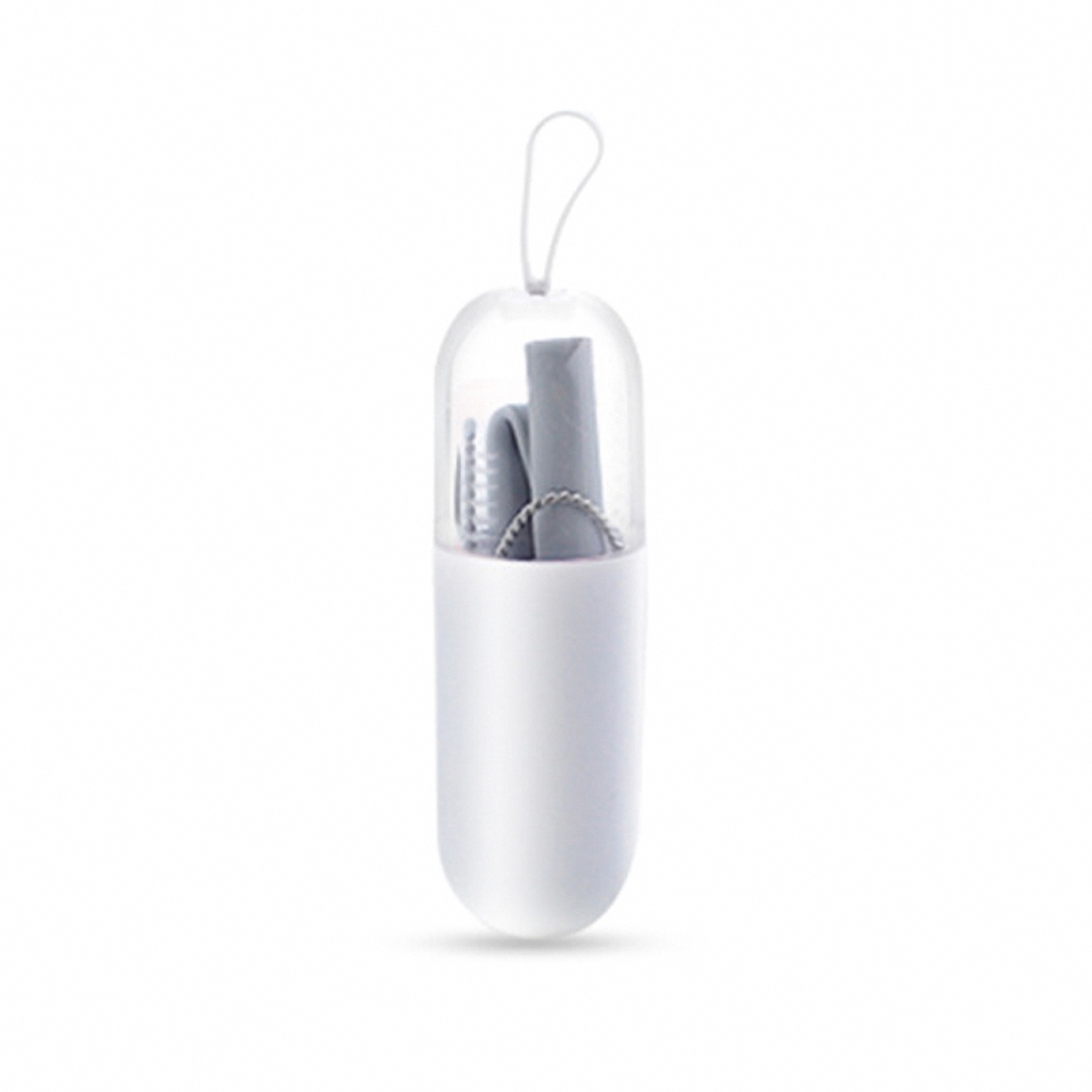 Reusable Collapsible Silicone Straw Set with Cleaning Brush and Travel Cap 4