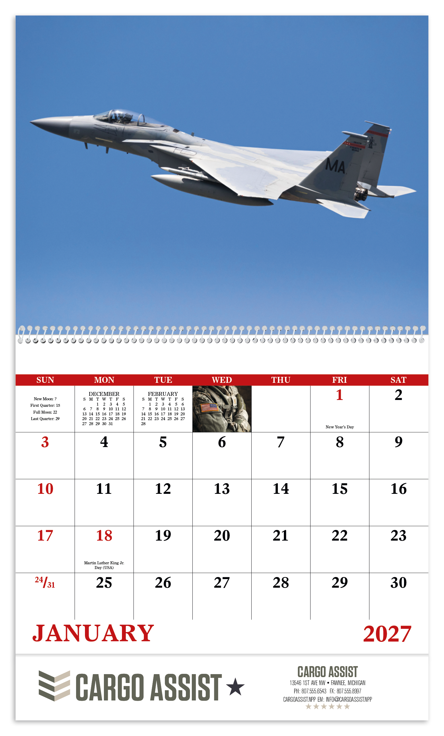 Good Value™ American Armed Forces - Spiral Calendar 46