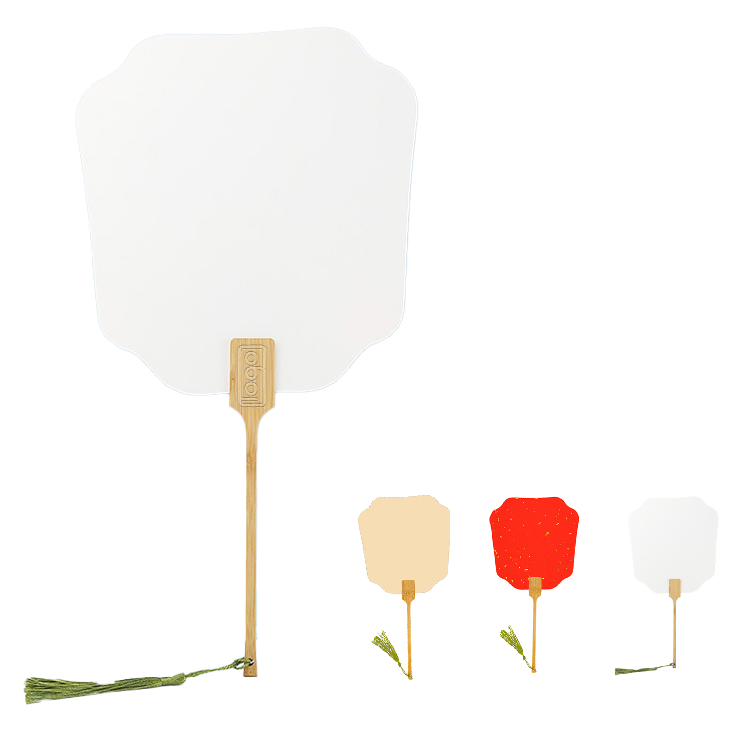 Wooden Handle DIY Paper Handheld Fan 5